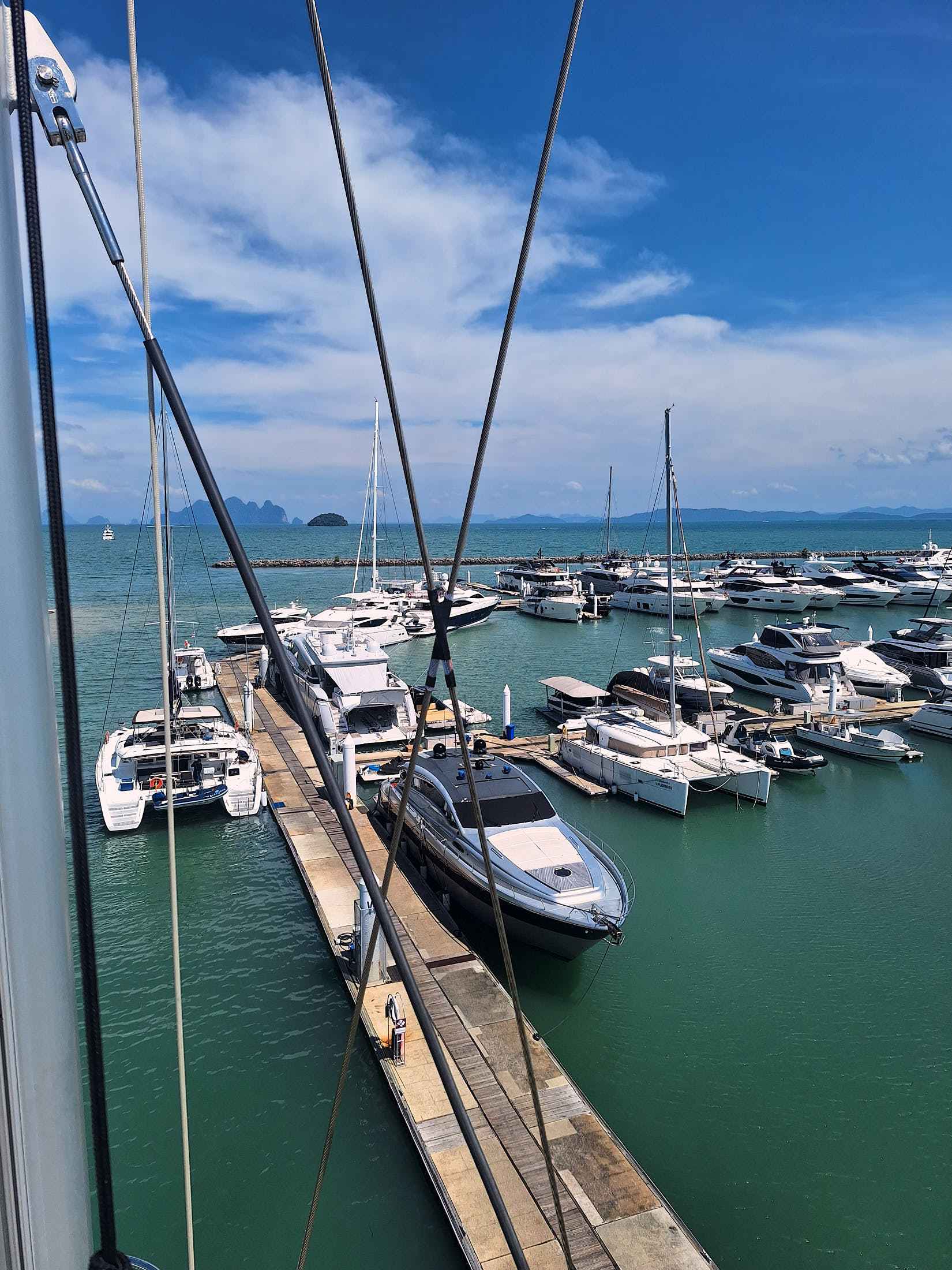 A selecion of boats at Ao Por Marina in Phuket