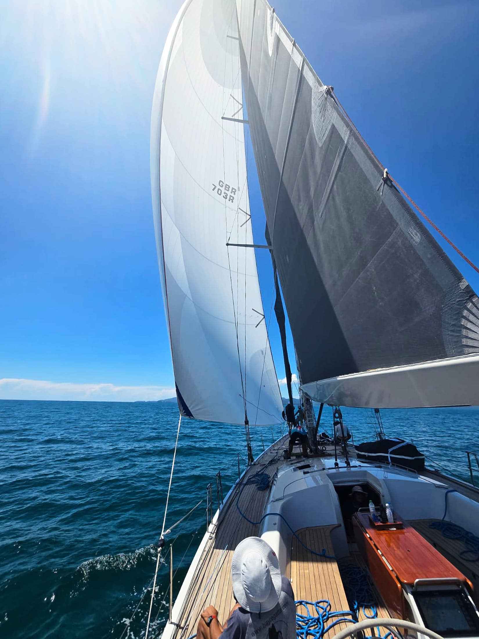 A spinnaker at full sail