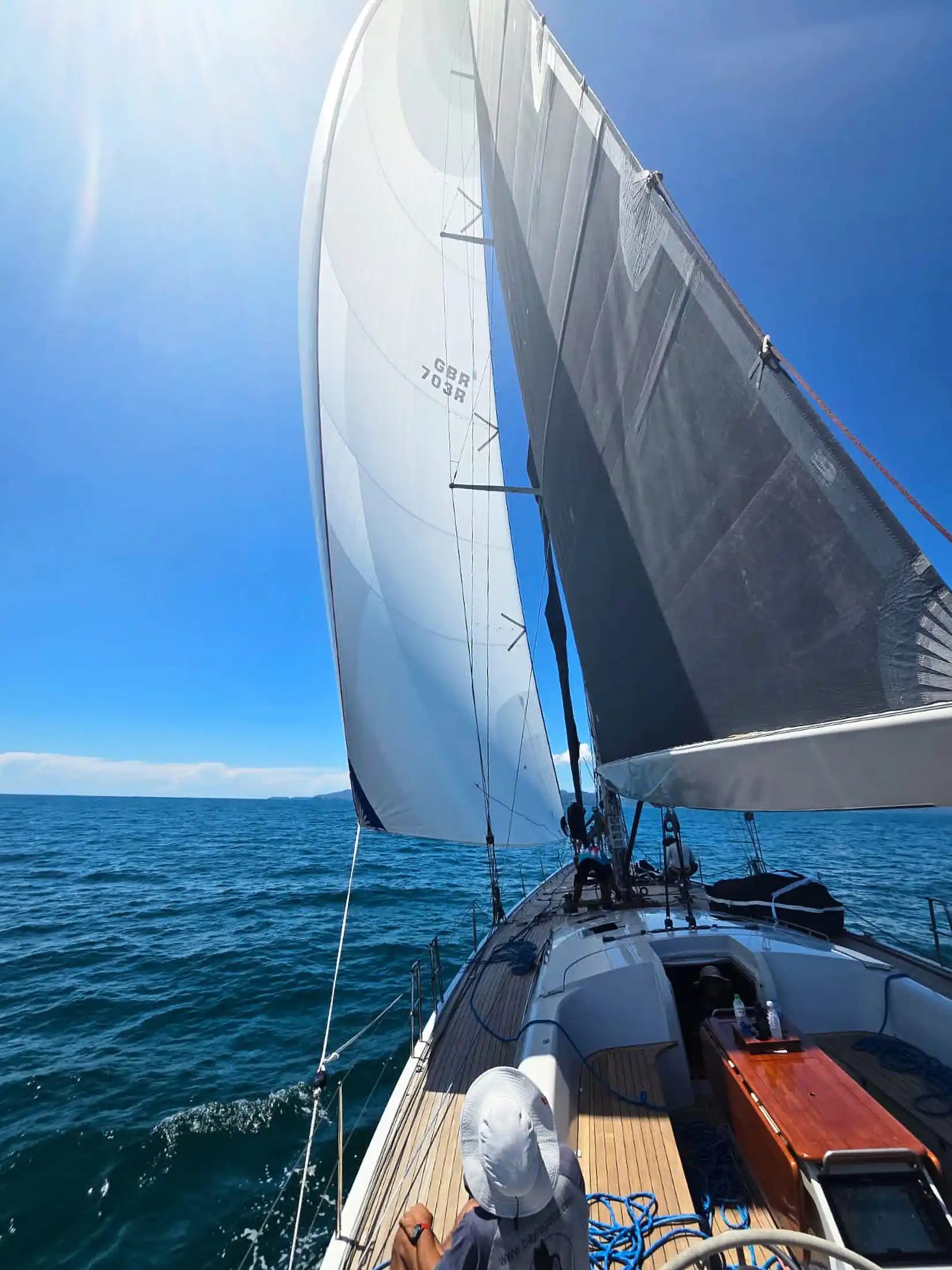 A spinnaker at full sail